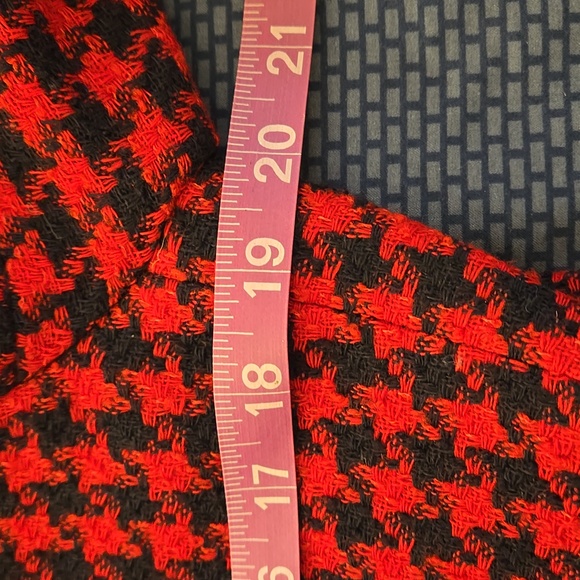 Alfred Dunner Blazer Woman's Size 10 Houndstooth Red and Black - Picture 12 of 12